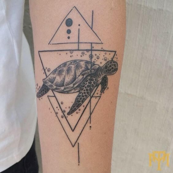 15+ Geometric Turtle Tattoo Designs - PetPress